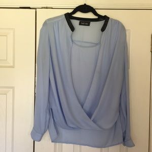 Fab’rik Blue drapey blouse